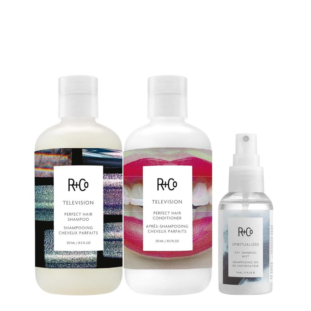 R+Co Television Perfect Hair Shampoo | Body + Shine + Smoothing for All Hair Types | Vegan + Cruelty-Free | 8.5 Oz(6.23 Fl Oz (Pack of 3))