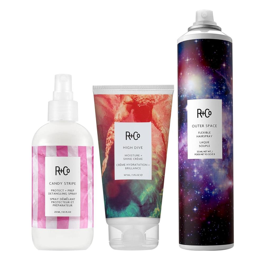 R+Co Outer Space Flexible Hairspray | Every Day Use + Lightweight + Sticky-Free | Vegan + Cruelty-Free | 9.5 Oz(1 Pack)