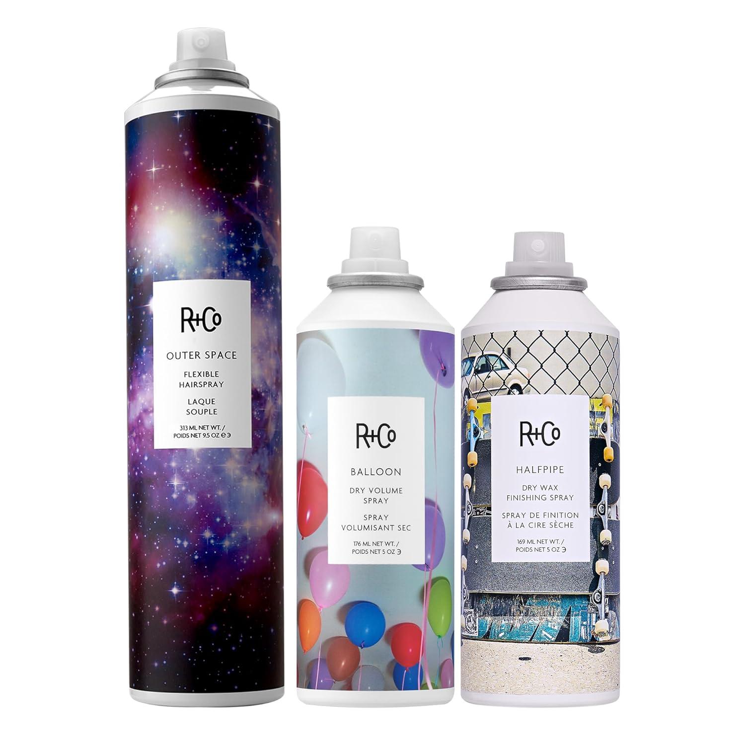 R+Co Outer Space Flexible Hairspray | Every Day Use + Lightweight + Sticky-Free | Vegan + Cruelty-Free | 9.5 Oz(1 Pack)
