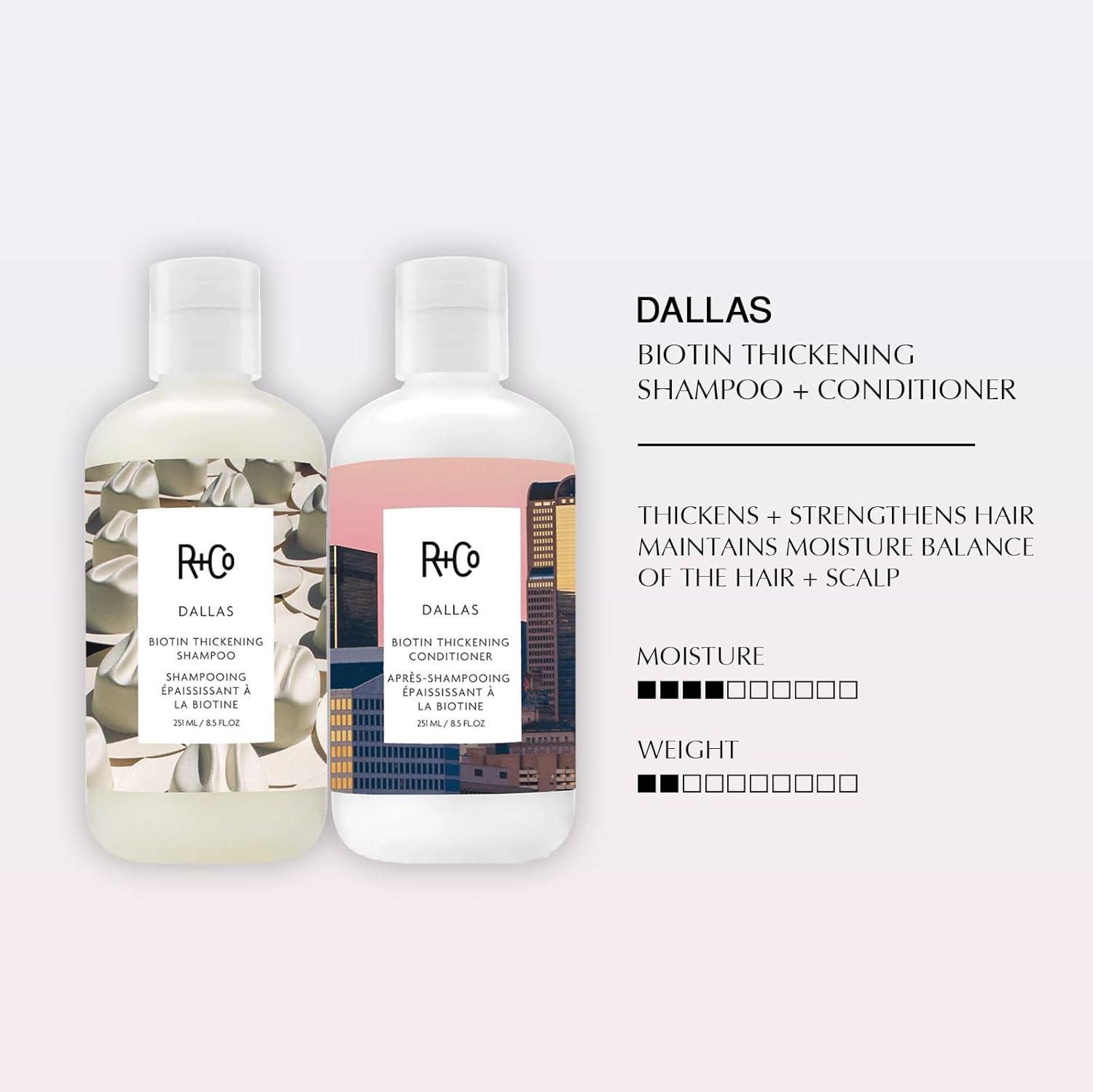 R+Co Cassette Curl Defining Shampoo and Conditioner Liter Set – Lightweight Curl Definition & Frizz Control for Natural, Bouncy Curls – Adds Shine & Moisture – Sulfate-Free & Vegan – 33.8oz(Pack of 2)(Dallas – Fine Hair)