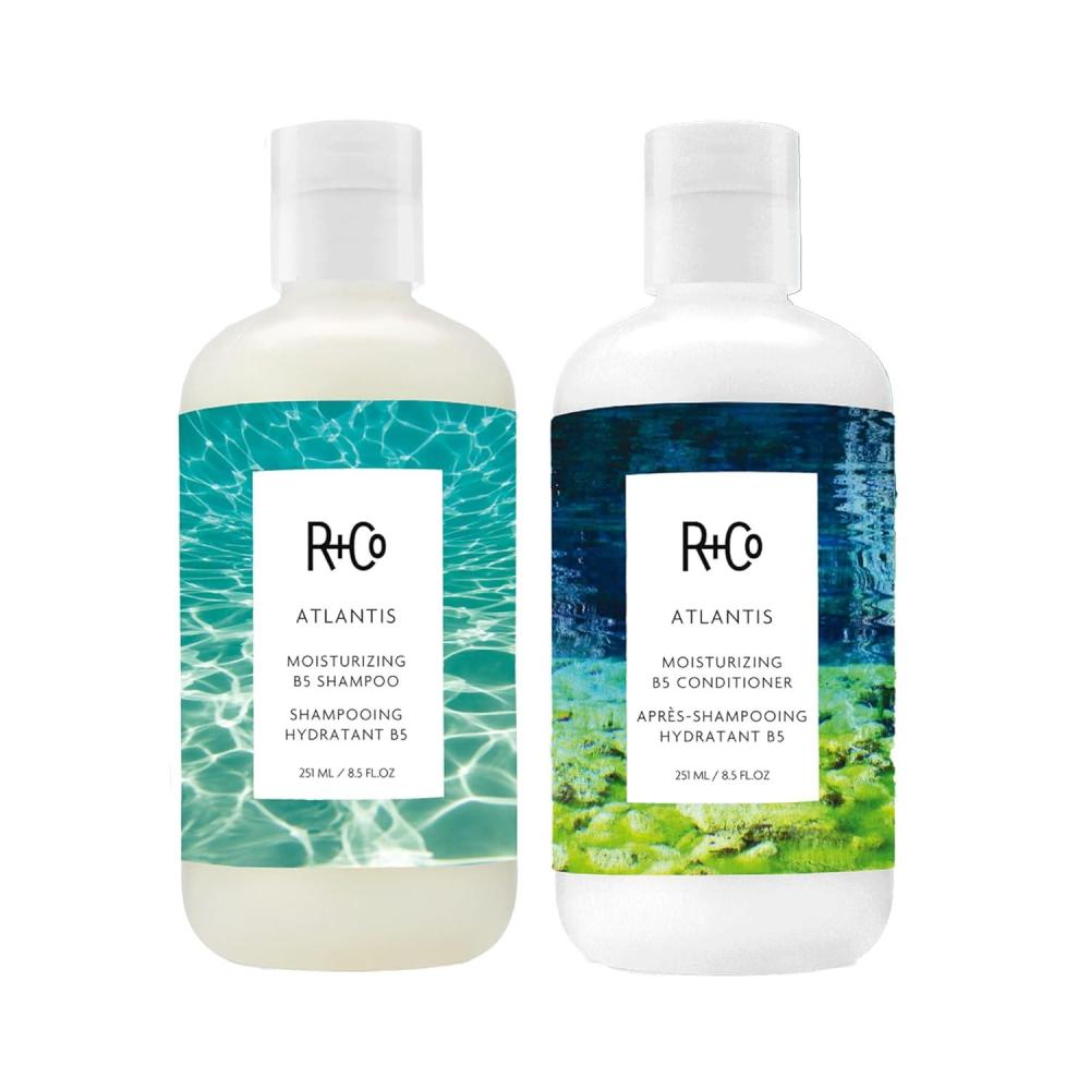 R+Co Cassette Curl Defining Shampoo and Conditioner Liter Set – Lightweight Curl Definition & Frizz Control for Natural, Bouncy Curls – Adds Shine & Moisture – Sulfate-Free & Vegan – 33.8oz(Pack of 2)(Atlantis – Dry Damaged Hair)