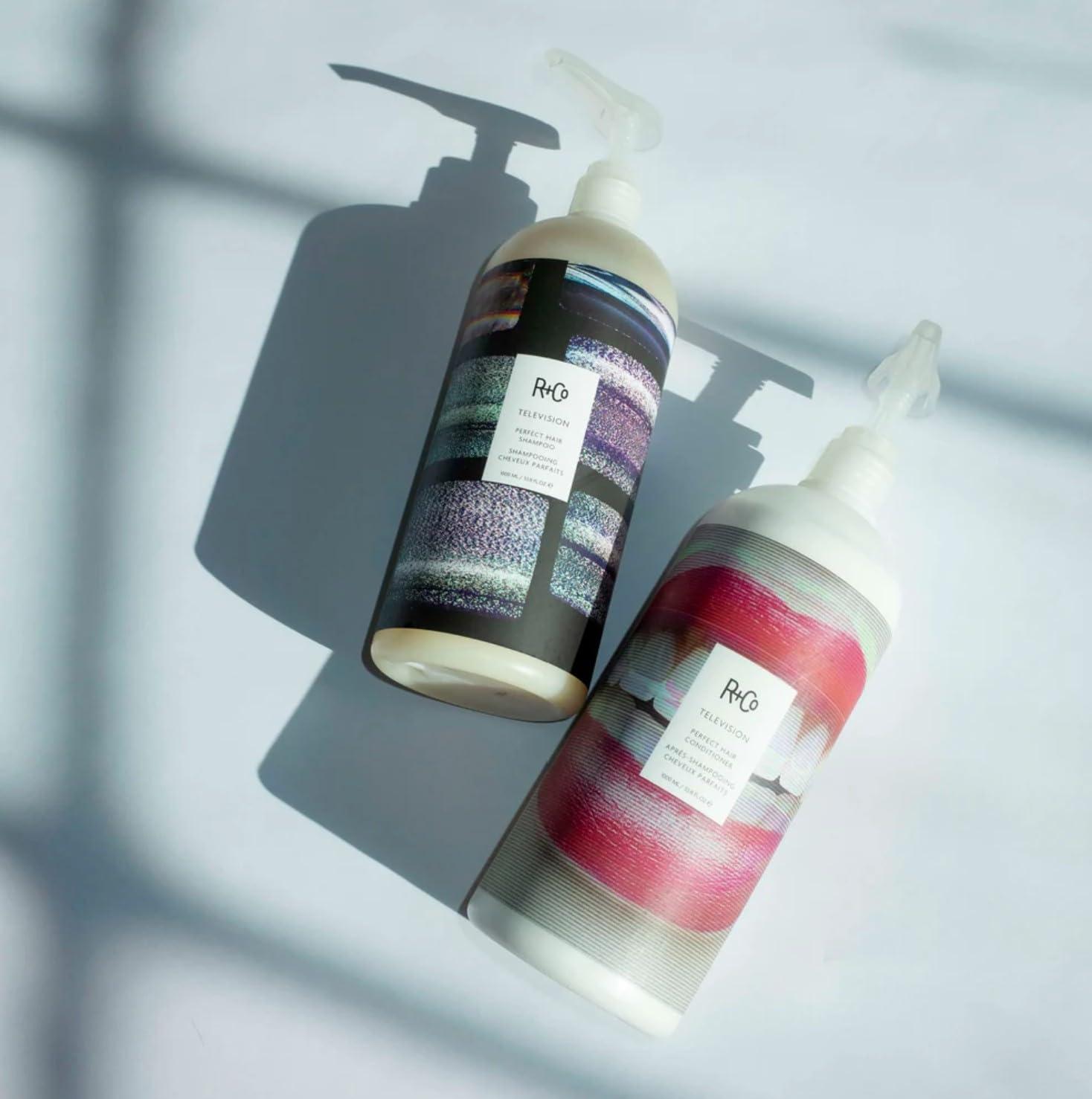 R+Co Cassette Curl Defining Shampoo and Conditioner Liter Set – Lightweight Curl Definition & Frizz Control for Natural, Bouncy Curls – Adds Shine & Moisture – Sulfate-Free & Vegan – 33.8oz(Pack of 2)(Television – All Hair)