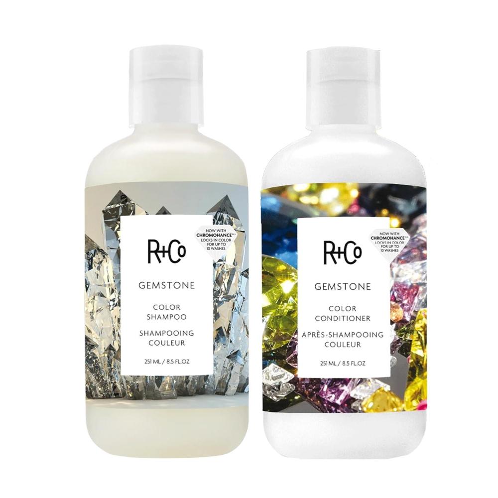 R+Co Cassette Curl Defining Shampoo and Conditioner Liter Set – Lightweight Curl Definition & Frizz Control for Natural, Bouncy Curls – Adds Shine & Moisture – Sulfate-Free & Vegan – 33.8oz(Pack of 2)(Gemstone – Color Treated Hair)