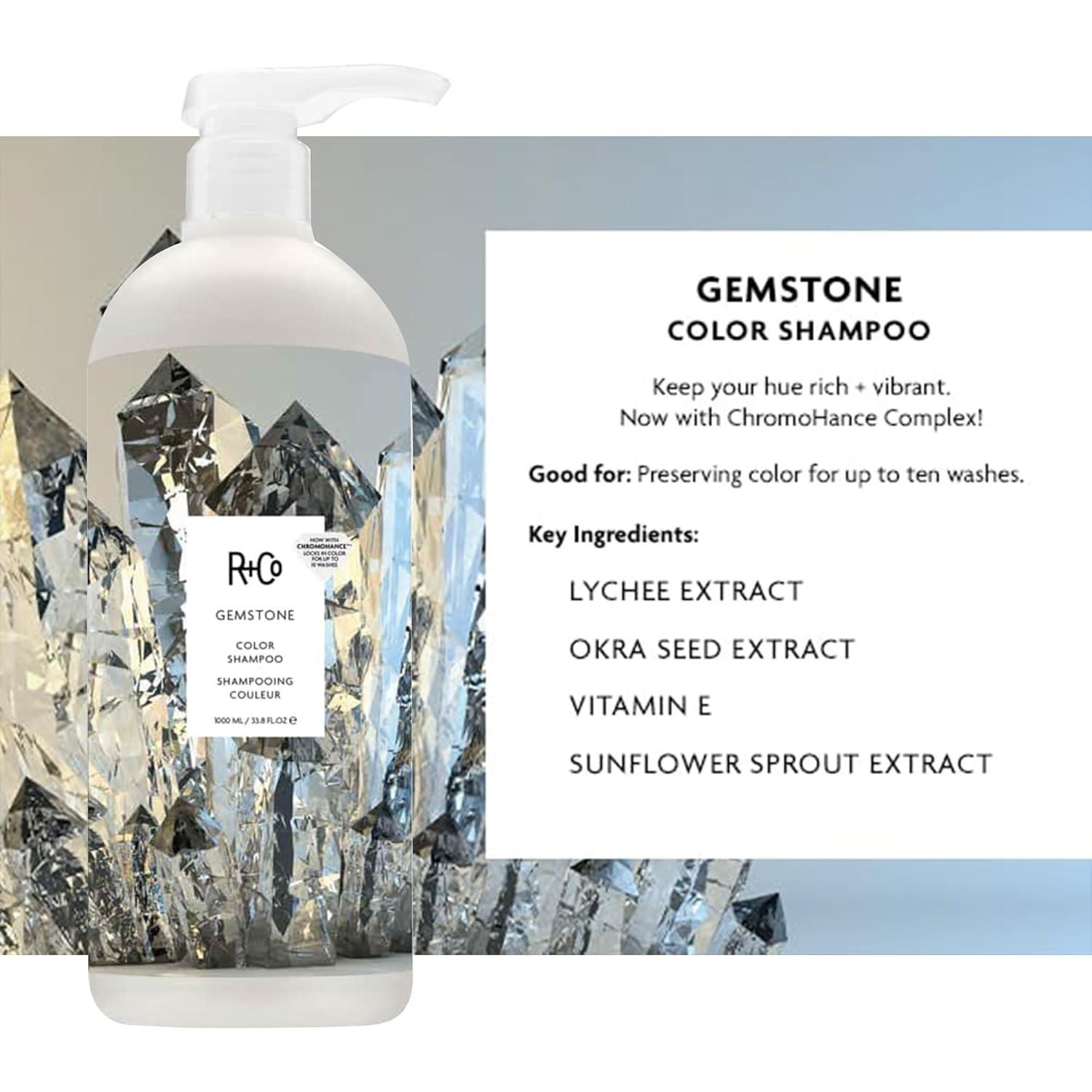 R+Co Cassette Curl Defining Shampoo and Conditioner Liter Set – Lightweight Curl Definition & Frizz Control for Natural, Bouncy Curls – Adds Shine & Moisture – Sulfate-Free & Vegan – 33.8oz(Pack of 2)(Gemstone – Color Treated Hair)