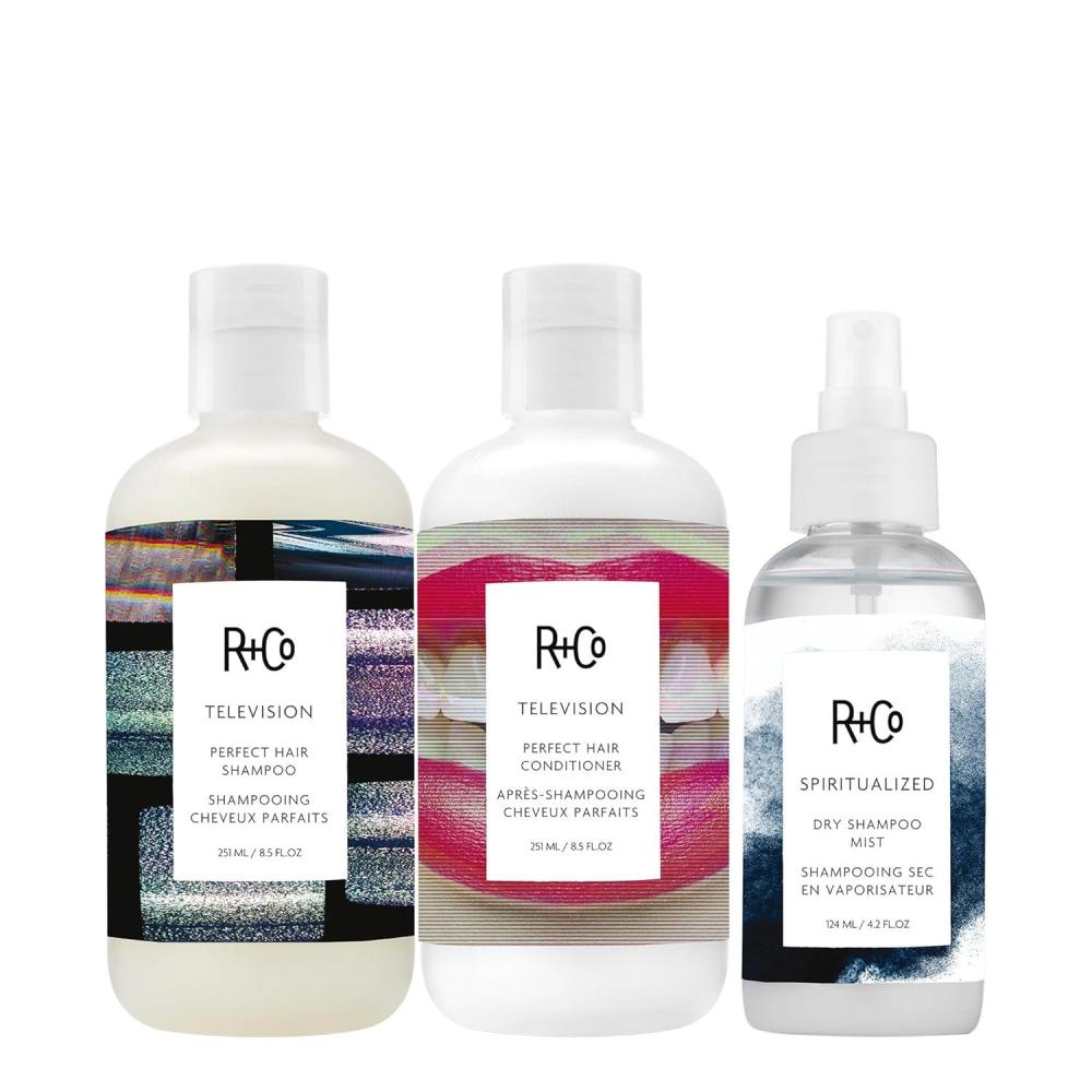 R+Co Television Perfect Hair Shampoo | Body + Shine + Smoothing for All Hair Types | Vegan + Cruelty-Free | 8.5 Oz(7.03 Fl Oz (Pack of 3))