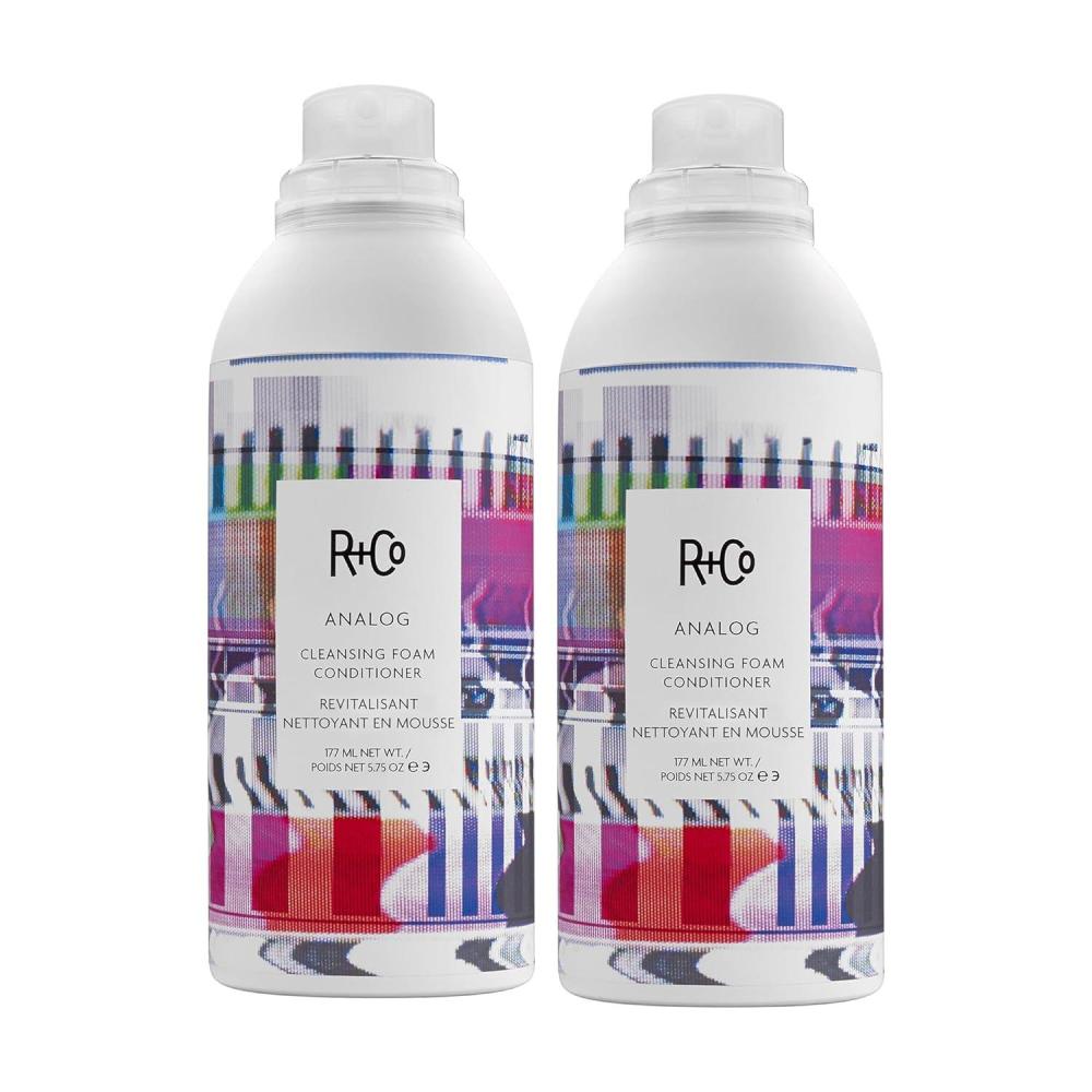 R+Co Analog Cleansing Foam Conditioner | Weightless, No-Rinse Conditioning Foam for Soft, Frizz-Free & Nourished Hair | Adds Shine & Hydration | Vegan, Sulfate-Free & Color-Safe | 5.75 Fl Oz(5.75 Fl Oz (Pack of 2))