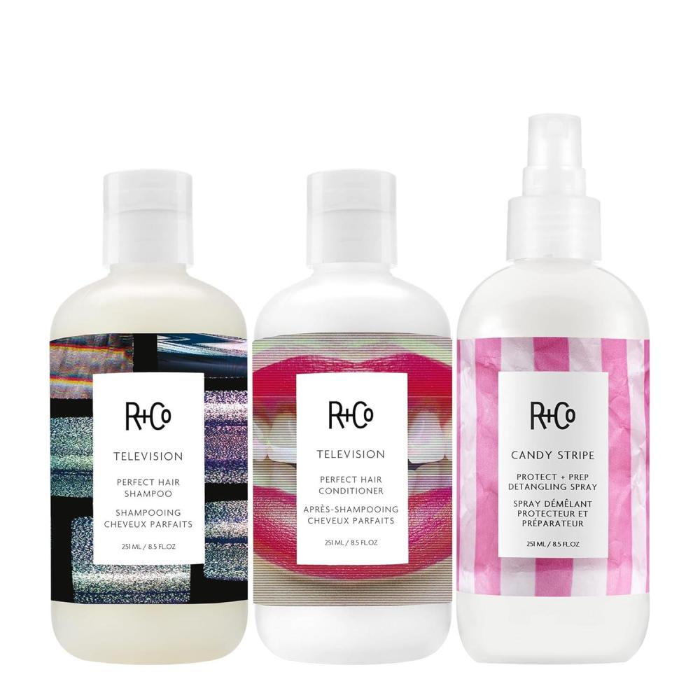 R+Co Television Perfect Hair Shampoo | Body + Shine + Smoothing for All Hair Types | Vegan + Cruelty-Free | 8.5 Oz(8.5 Fl Oz (Pack of 3))