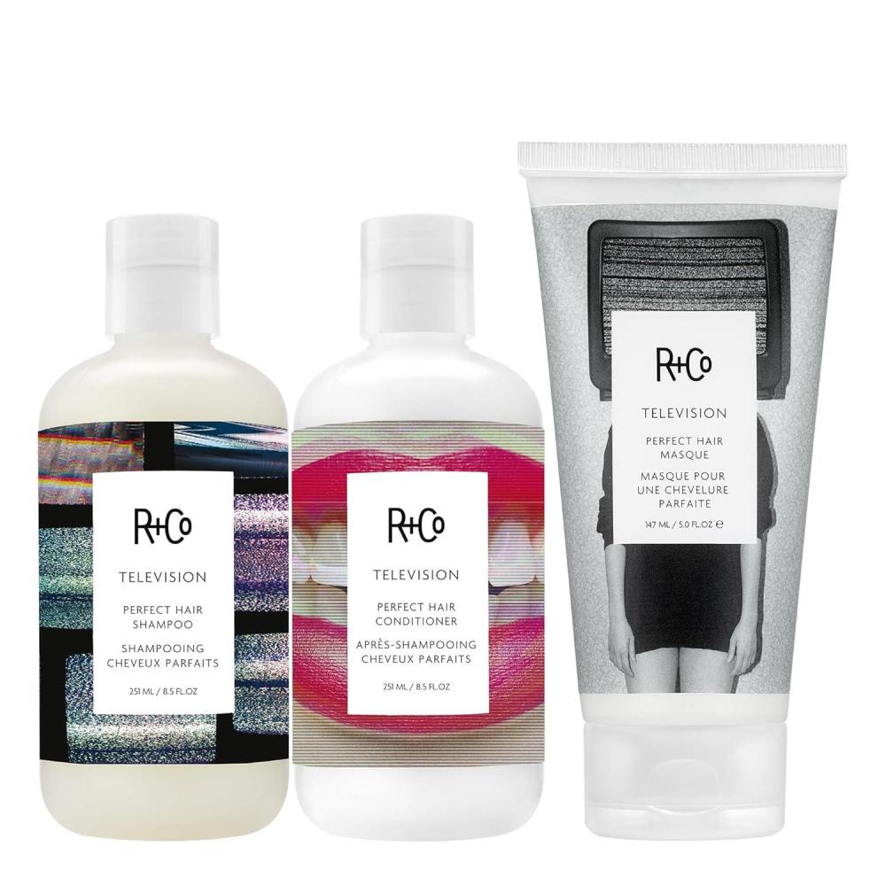 R+Co Television Perfect Hair Shampoo | Body + Shine + Smoothing for All Hair Types | Vegan + Cruelty-Free | 8.5 Oz(7.3 Fl Oz (Pack of 3))