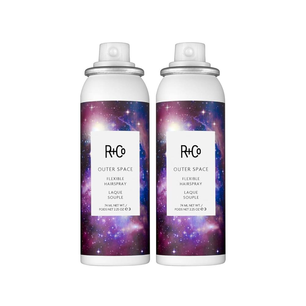 R+Co Outer Space Flexible Hairspray | Every Day Use + Lightweight + Sticky-Free | Vegan + Cruelty-Free | 9.5 Oz(2.25 Fl Oz (Pack of 2))