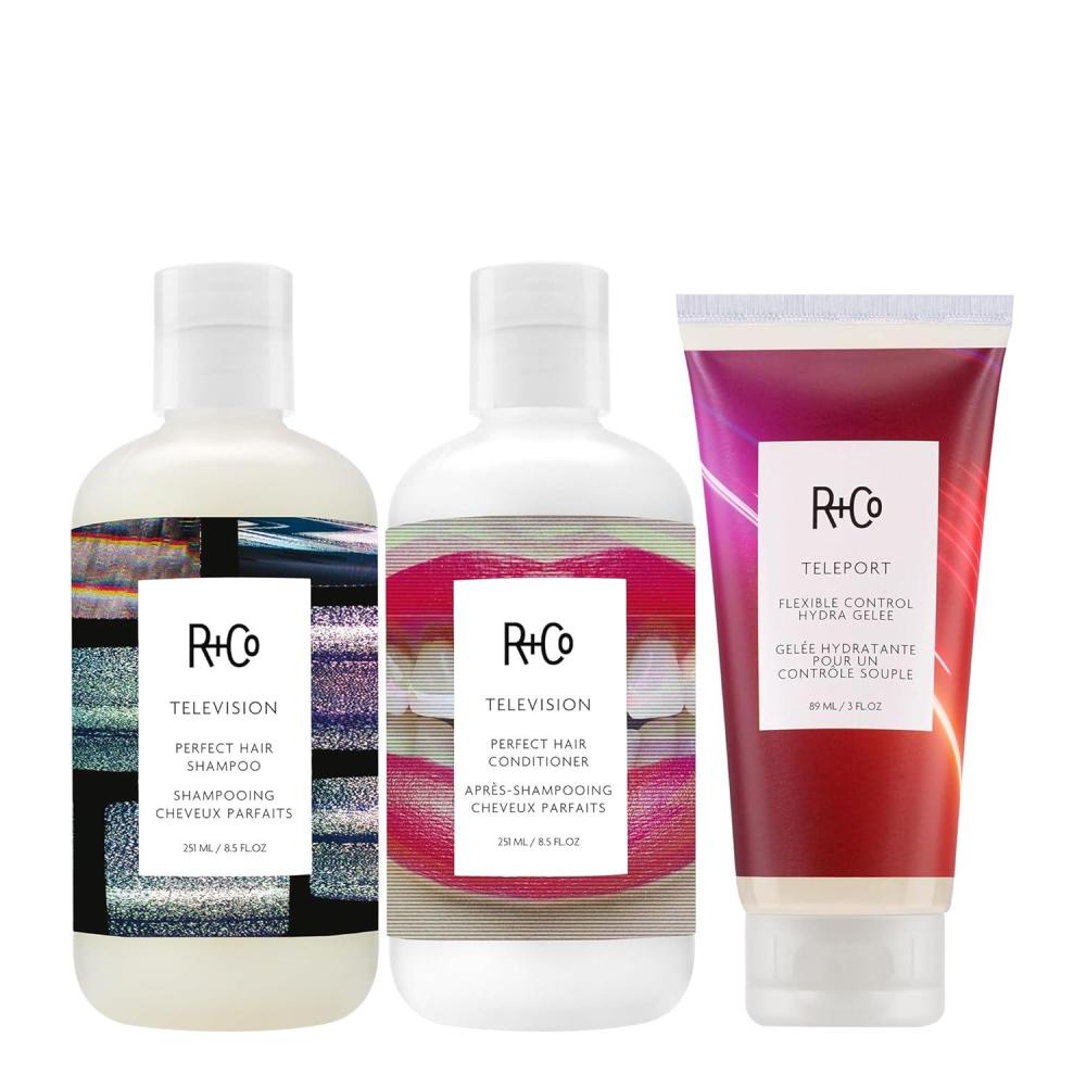 R+Co Television Perfect Hair Shampoo | Body + Shine + Smoothing for All Hair Types | Vegan + Cruelty-Free | 8.5 Oz(7.67 Fl Oz (Pack of 3))