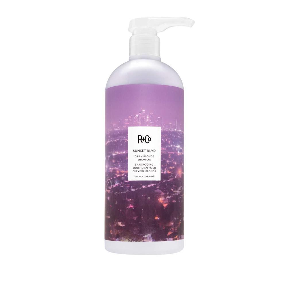 R+Co Sunset Blvd Daily Blonde Shampoo | Daily Brightening + Combats Brassiness + Hydrating | Vegan + Cruelty-Free | 1 Liter