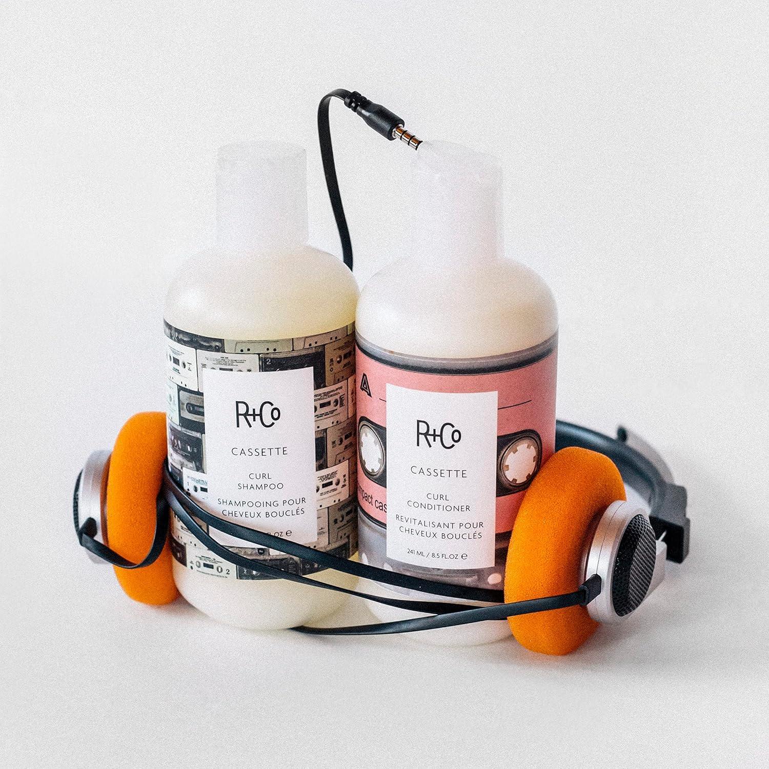 R+Co Cassette Curl Defining Shampoo and Conditioner Liter Set – Lightweight Curl Definition & Frizz Control for Natural, Bouncy Curls – Adds Shine & Moisture – Sulfate-Free & Vegan – 33.8oz(Pack of 2)(Cassette – Curly Hair)