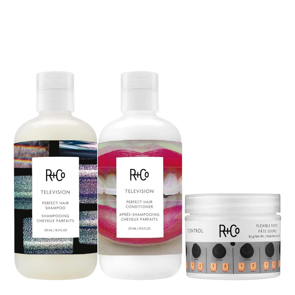 R+Co Television Perfect Hair Shampoo | Body + Shine + Smoothing for All Hair Types | Vegan + Cruelty-Free | 8.5 Oz(6.4 Fl Oz (Pack of 3))