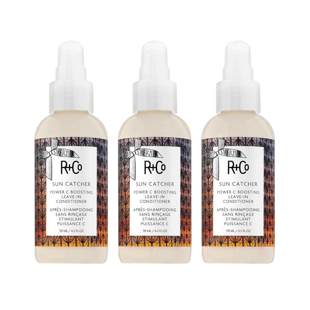 R+Co SUN CATCHER Vitamin C Leave-In Conditioner – Hydrating & Detangling Hair Treatment, Adds Shine & Protects Hair, All Hair Types(4.2 Ounce (Pack of 3))