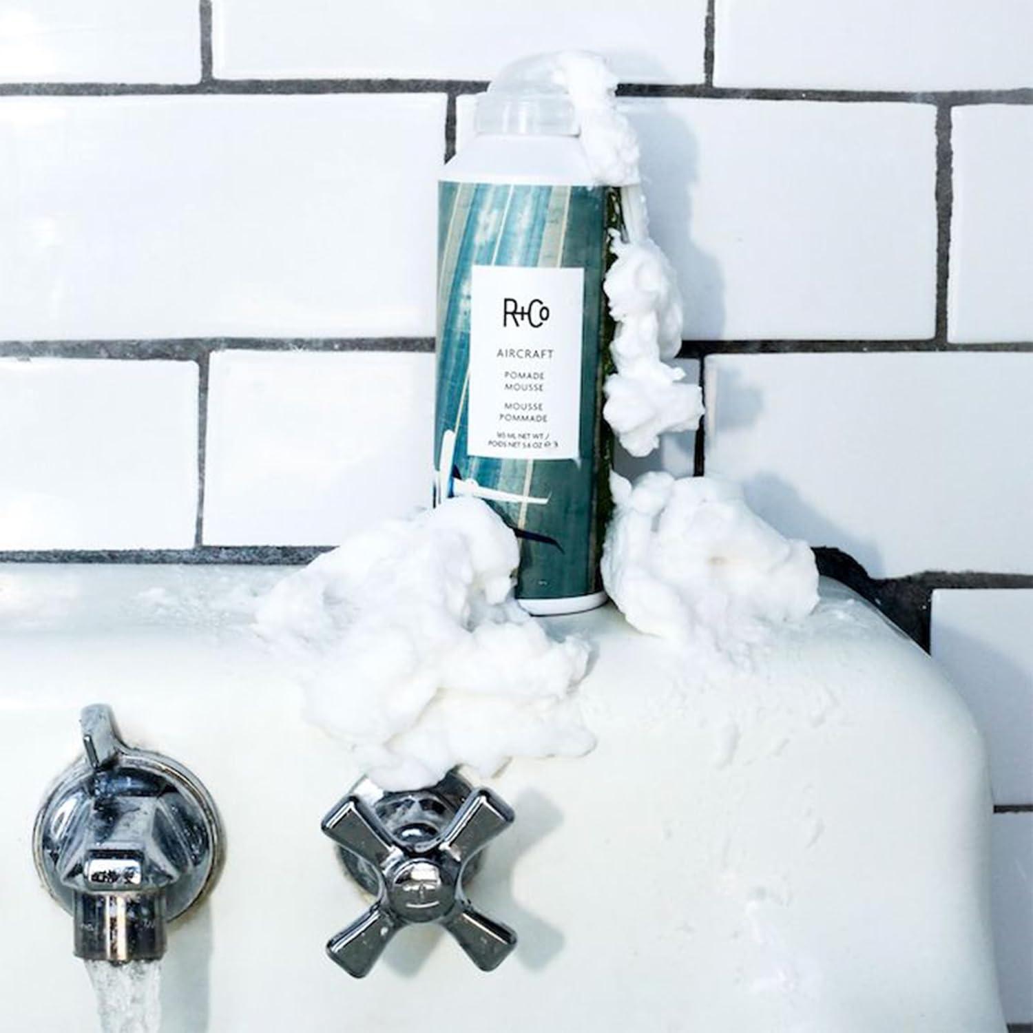 R+Co Aircraft Pomade Mousse | Lightweight Mousse for Texture, Volume & Definition | Anti-Frizz Hair Styling Foam for Tousled, Lived-In Looks | Vegan, Cruelty-Free & Paraben-Free(5.6 Fl Oz (Pack of 1))