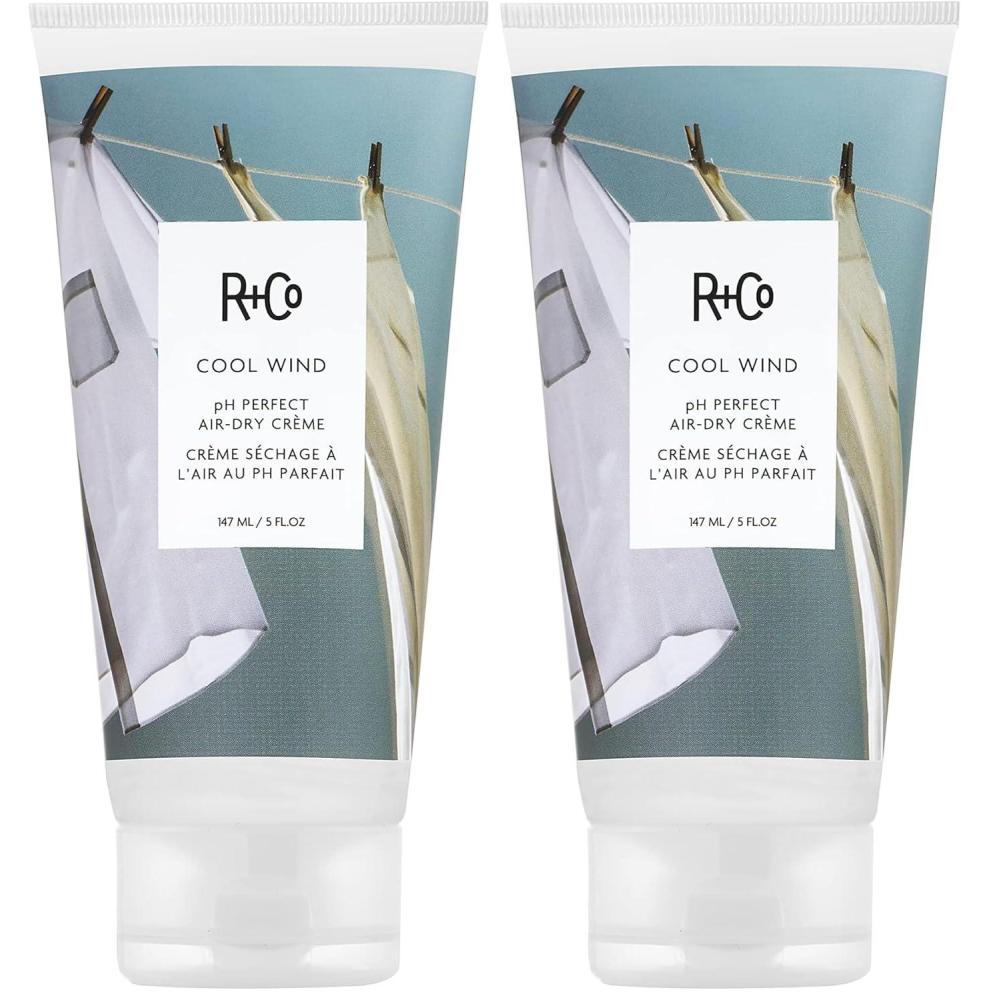 R+Co Cool Wind pH Perfect Air Dry Hair Cream | Hydrates + Tames + Softens | Vegan + Cruelty-Free |(5.5 Fl Oz (Pack of 2))