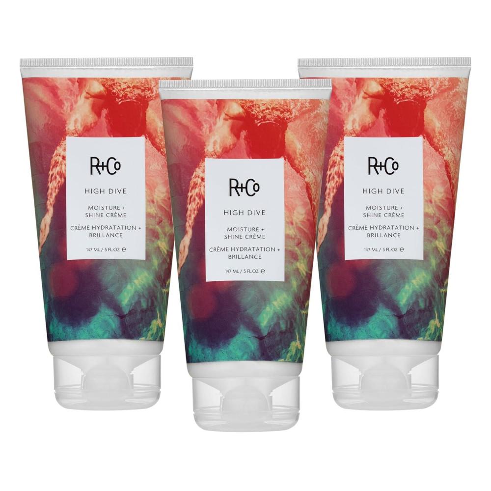 R+Co HIGH DIVE Moisture + Shine Crème – Hydrating & Glossy Hair Cream, Adds Softness & Manageability, All Hair Types(5 Ounce (Pack of 3))