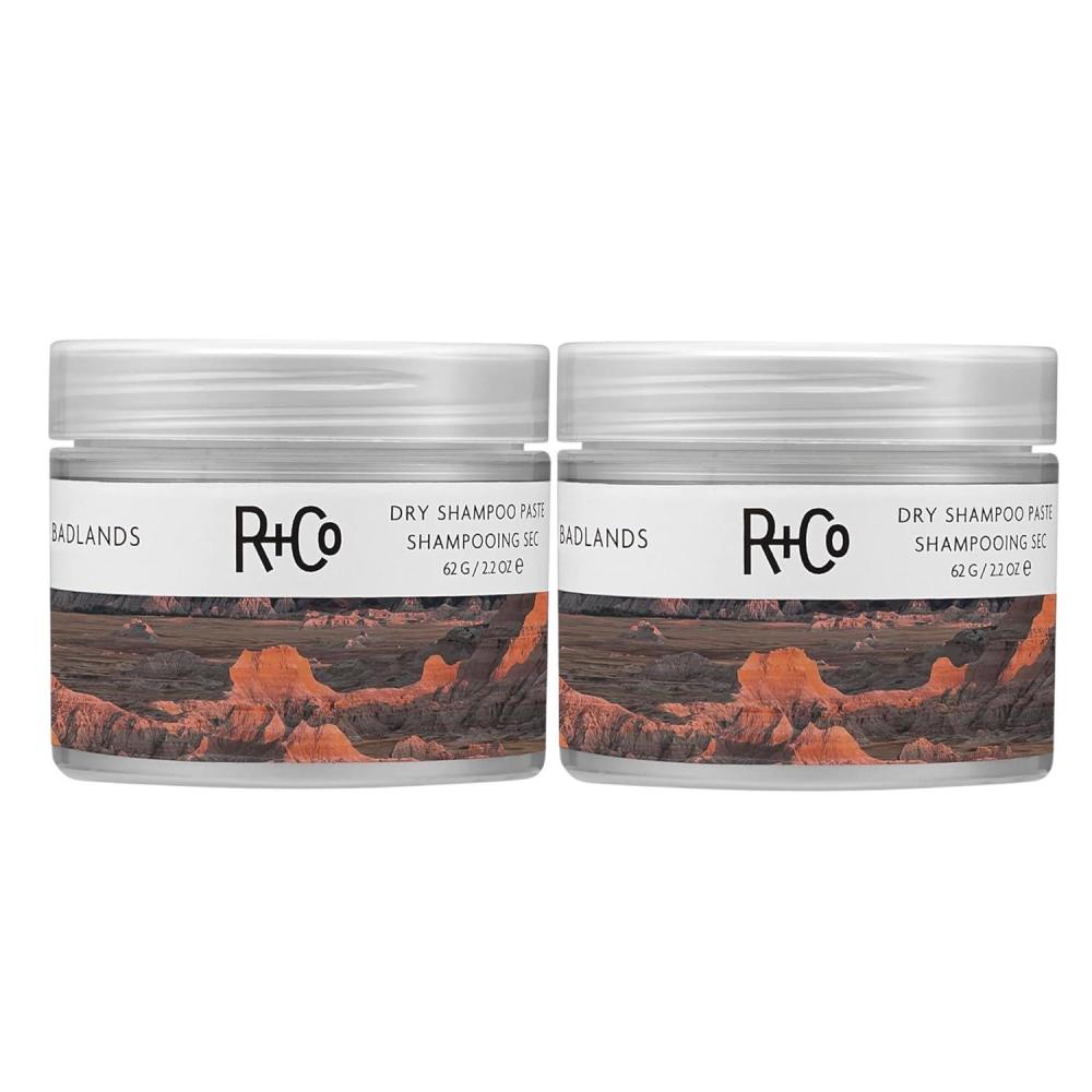 R+Co Badlands Dry Shampoo Paste | Part Dry Shampoo, Part Styling Paste | Adds Texture, Absorbs Oil, Matte Finish(2.2 Ounce (Pack of 2))