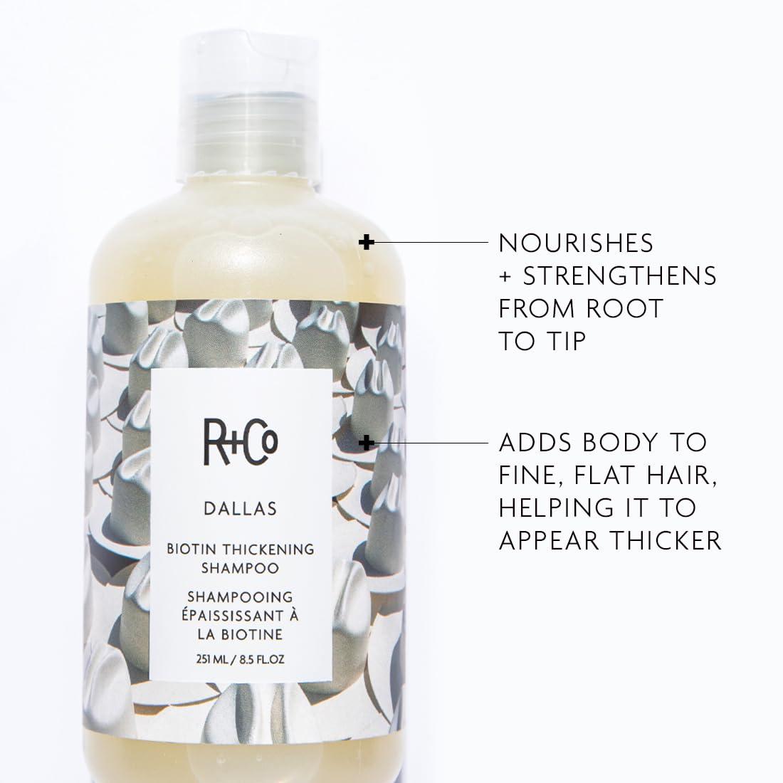 R+Co DALLAS Biotin Thickening Shampoo – Volumizing & Strengthening Hair Cleanser, All Hair Types(8.5 Fl Oz (Pack of 1))