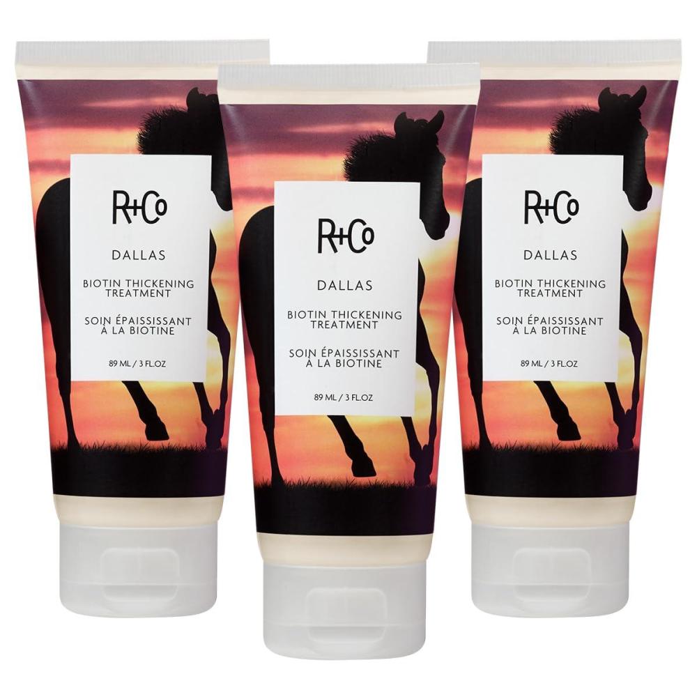 R+Co Dallas Biotin Thickening Treatment | Lasting Volume + Strengthens Hair + Builds Texture | Vegan + Cruelty-Free | 3 Oz(3 Fl Oz (Pack of 3))