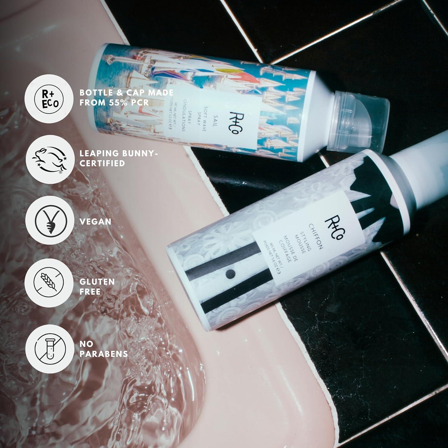 R+Co CHIFFON Styling Mousse – Lightweight Hair Foam, Adds Volume & Texture, All Hair Types(5.6 Fl Oz (Pack of 1))