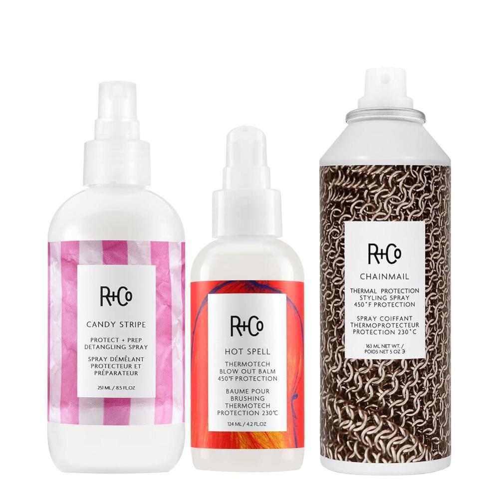 R+Co Candy Stripe Protect + Prep Detangling Spray | Instantly Detangles, Nourishes Hair, Prevents Breakage | Vegan + Cruelty-Free | 8.5 Fl Oz(17.7 Fl Oz (Pack of 1))
