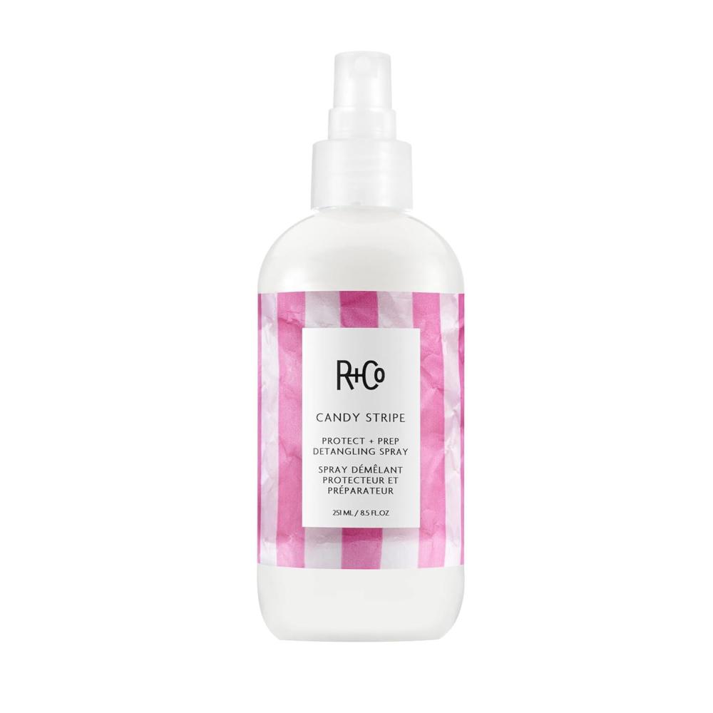 R+Co Candy Stripe Protect + Prep Detangling Spray | Instantly Detangles, Nourishes Hair, Prevents Breakage | Vegan + Cruelty-Free | 8.5 Fl Oz(8.5 Fl Oz (Pack of 1))