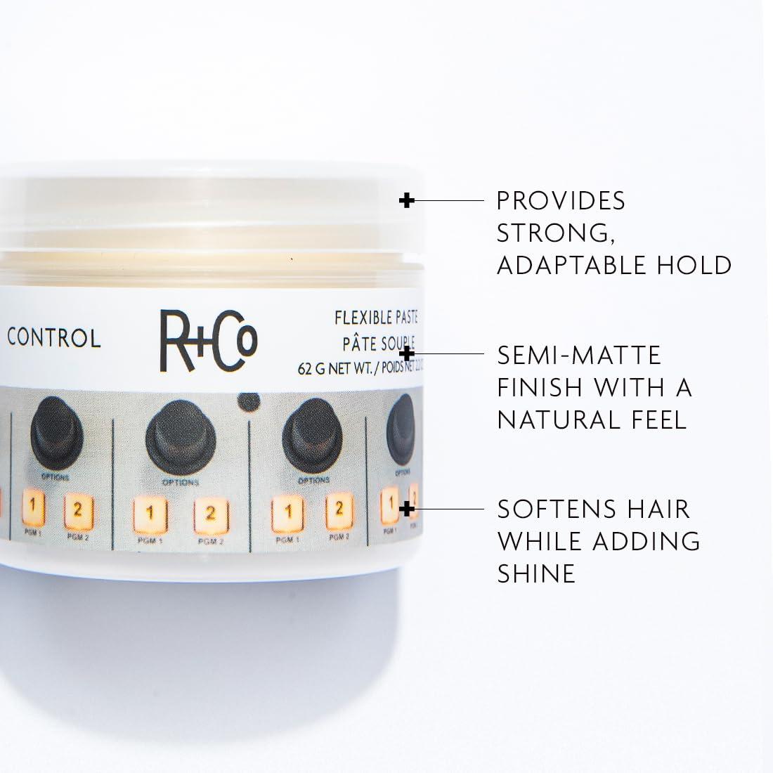 R+Co Control Flexible Paste | Strong Hold + Natural Finish| Vegan + Cruelty-Free | 2.2 Oz(2.2 Ounce (Pack of 1))