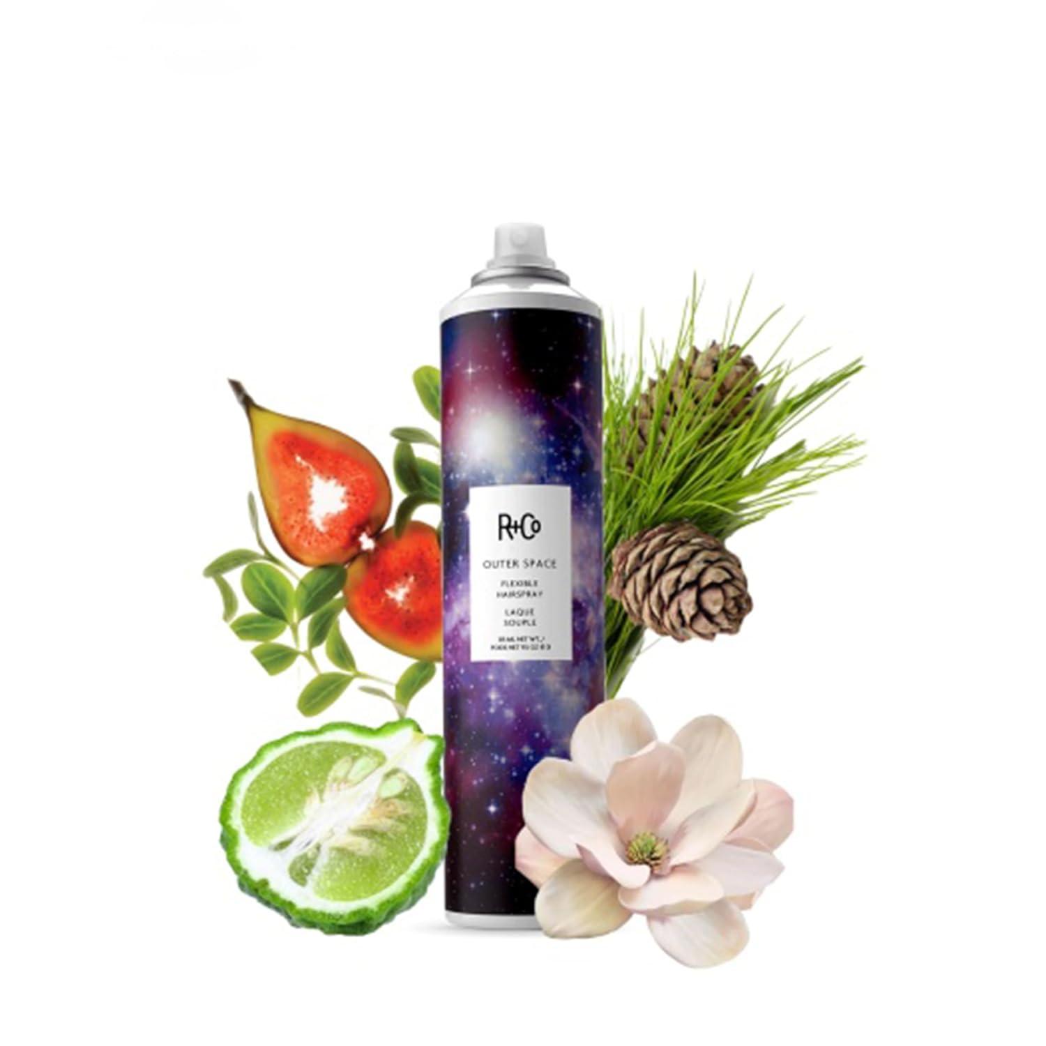 R+Co OUTER SPACE Flexible Hairspray – Light Hold & Long-Lasting Hair Spray, Adds Shine & Flexibility, All Hair Types(9.5 Ounce (Pack of 1))