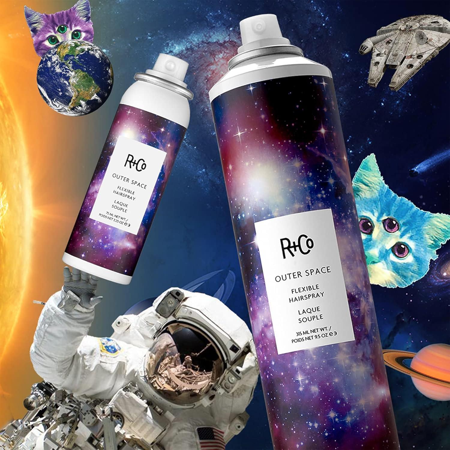 R+Co OUTER SPACE Flexible Hairspray – Light Hold & Long-Lasting Hair Spray, Adds Shine & Flexibility, All Hair Types(9.5 Ounce (Pack of 1))