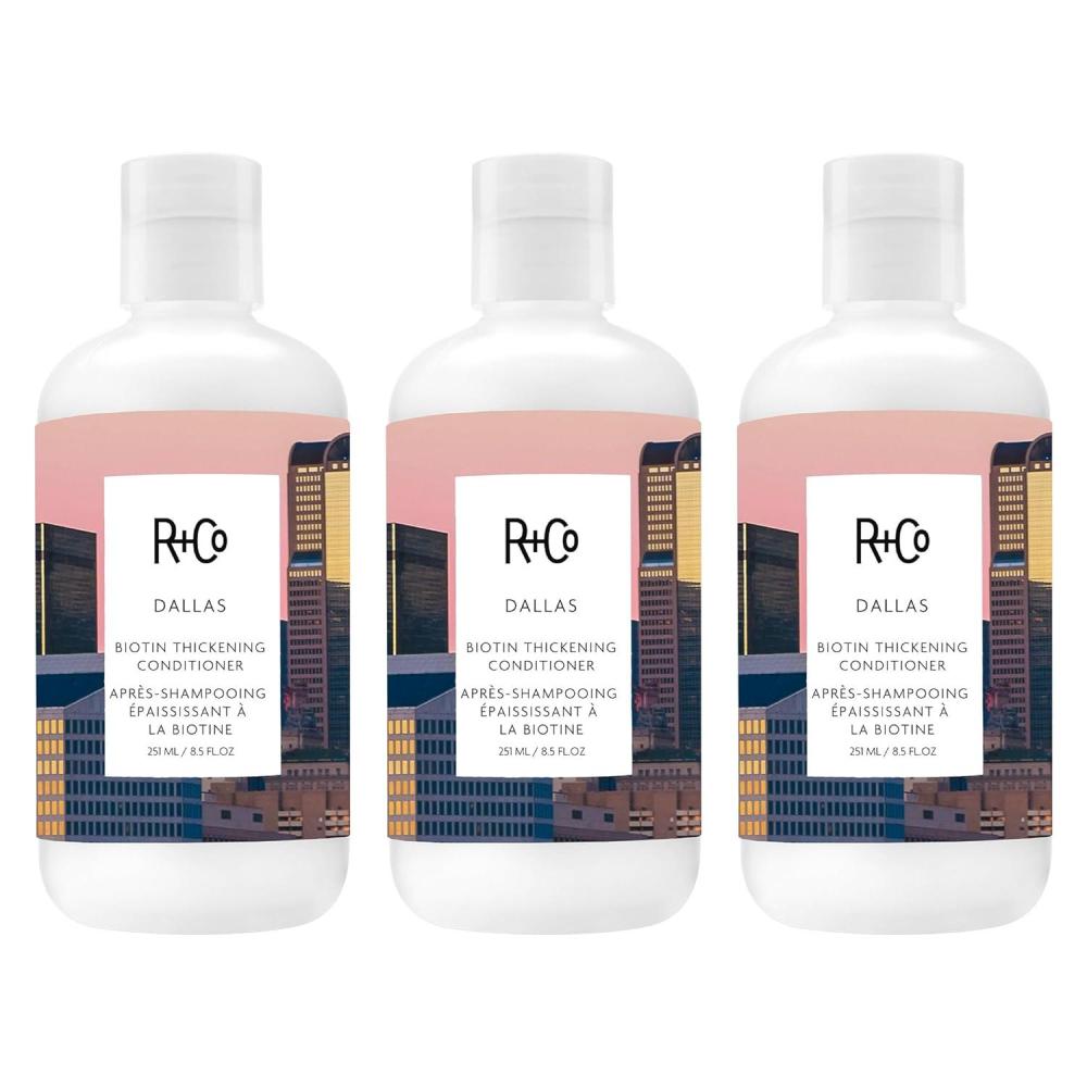 R+Co DALLAS Biotin Thickening Conditioner – Volumizing & Nourishing Conditioner for Fuller, Stronger Hair(8.5 Fl Oz (Pack of 3))