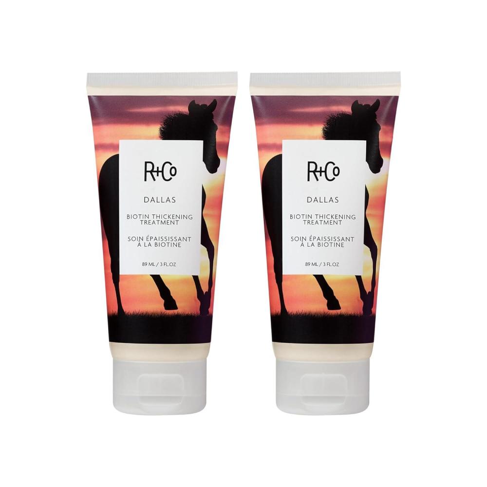 R+Co Dallas Biotin Thickening Treatment | Lasting Volume + Strengthens Hair + Builds Texture | Vegan + Cruelty-Free | 3 Oz(3 Fl Oz (Pack of 2))