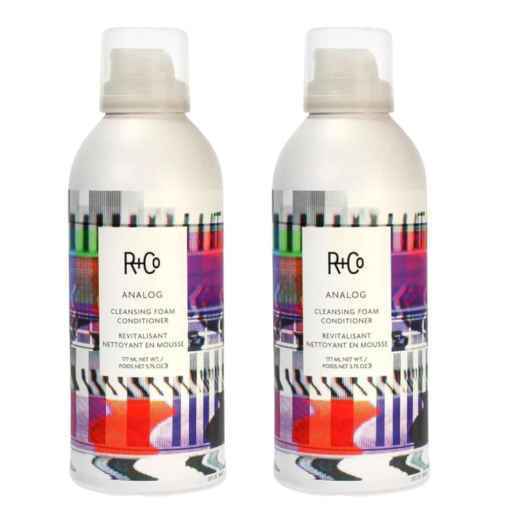 R+Co ANALOG Cleansing Foam Conditioner – Lightweight Softening & Frizz-Reducing Conditioner for All Hair Types,(5.8 Fl Oz (Pack of 2))
