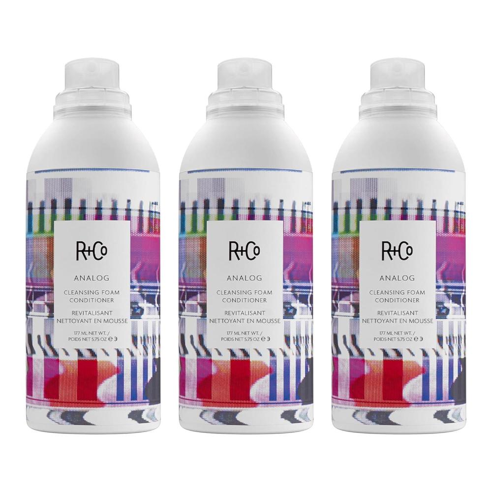 R+Co ANALOG Cleansing Foam Conditioner – Lightweight Softening & Frizz-Reducing Conditioner for All Hair Types,(5.8 Fl Oz (Pack of 3))