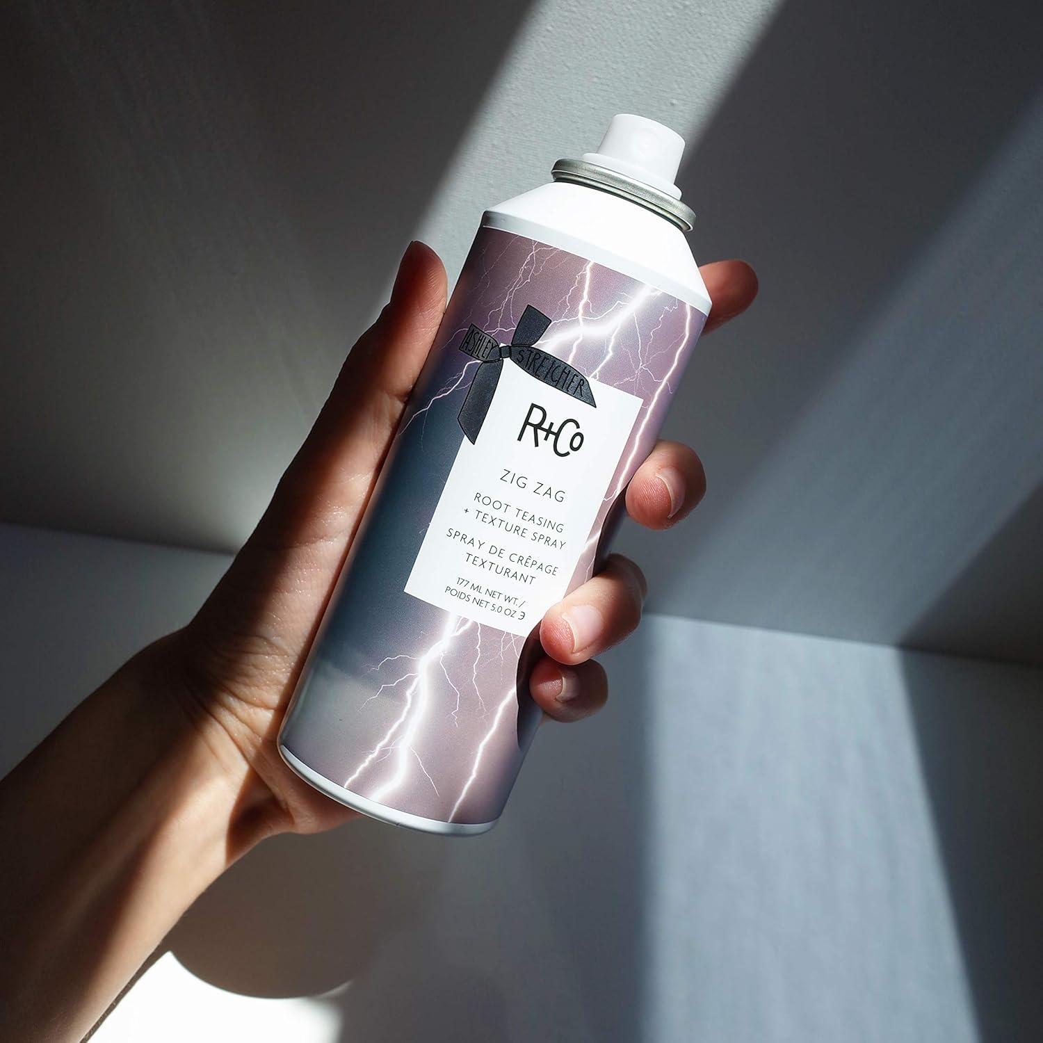 R+Co ZIG ZAG Root Teasing + Texture Spray – Volumizing Root Lift Spray, Adds Texture & Hold, All Hair Types(5 Fl Oz (Pack of 1))