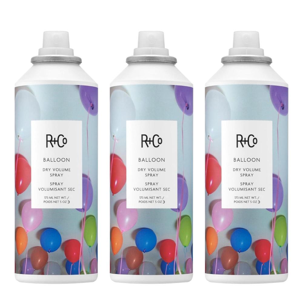 R+Co BALLOON Dry Volume Spray – Lightweight Hair Volumizer, Adds Lift & Texture, All Hair Types(5 Ounce (Pack of 3))