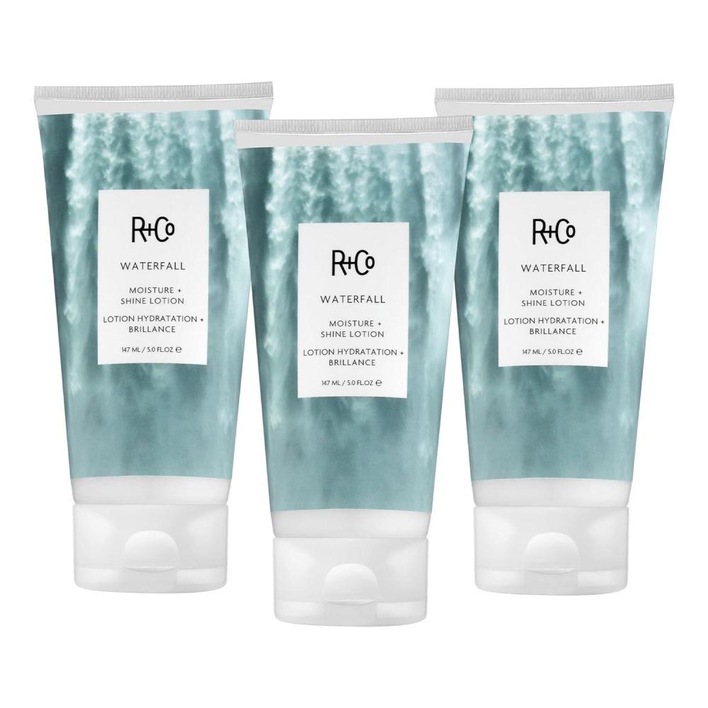 R+Co WATERFALL Moisture + Shine Lotion – Lightweight Hydration & Frizz Control, Softens & Adds Shine, All Hair Types(5 Fl Oz (Pack of 3))