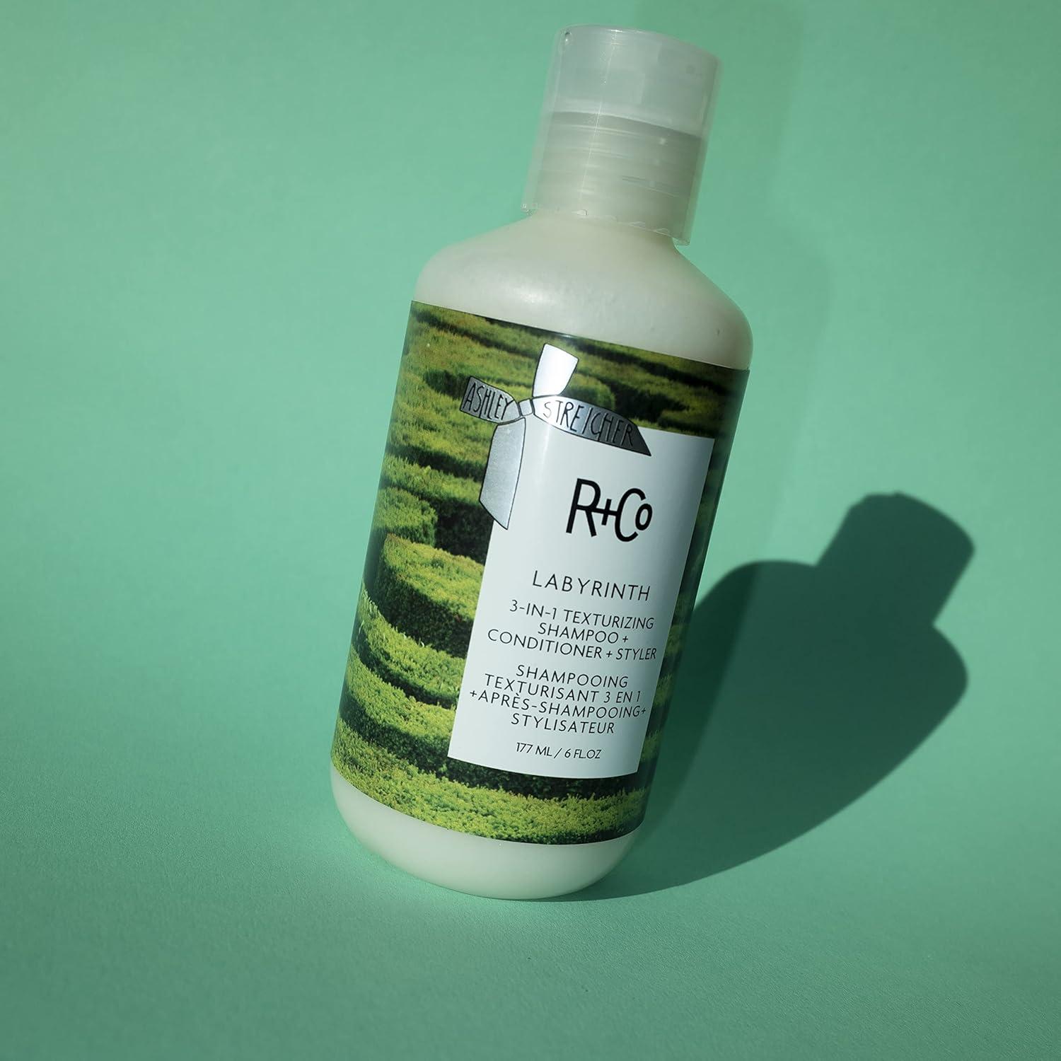 R+Co Labyrinth 3-in-1 Texturizing Shampoo + Conditioner + Styler | Touchable Texture + Volume + Hydration | Vegan + Cruelty-Free | 6 OZ(Single)