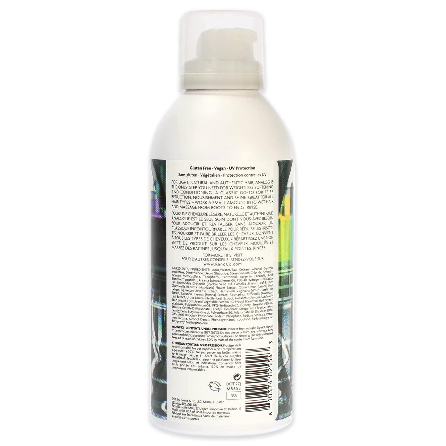 R+Co ANALOG Cleansing Foam Conditioner – Lightweight Softening & Frizz-Reducing Conditioner for All Hair Types,(5.8 Fl Oz (Pack of 1))