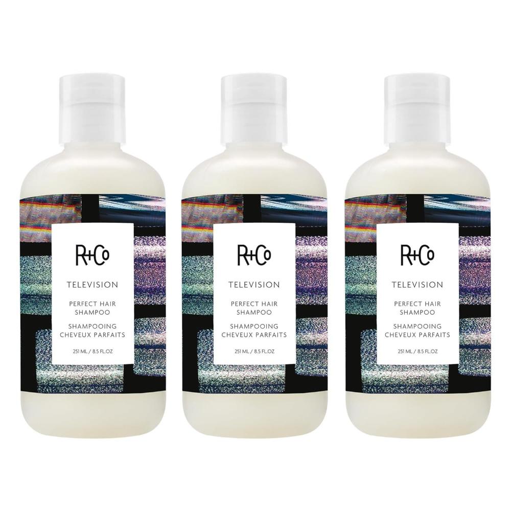 R+Co TELEVISION Perfect Hair Shampoo – Hydrating & Smoothing Hair Cleanser, Adds Shine & Softness, All Hair Types(8.5 Fl Oz (Pack of 3))