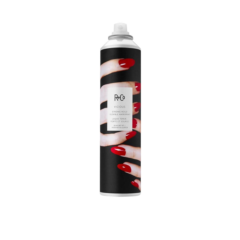 R+Co VICIOUS Strong Hold Flexible Hairspray – Long-Lasting Hold & Flexibility, Controls Frizz & Adds Shine, All Hair Types(9.5 Fl Oz (Pack of 1))