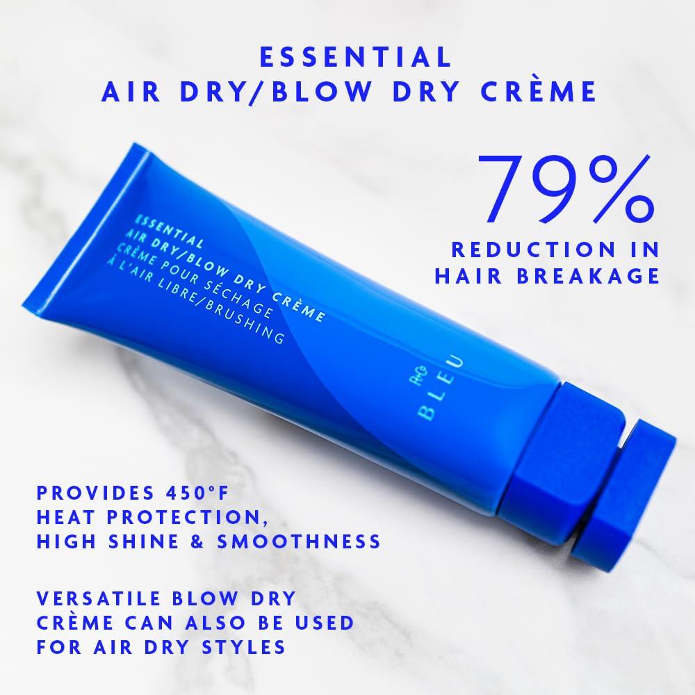 R+Co BLEU Essential Air Dry Blow Dry Crème – Lightweight Heat Protectant Styling Cream for Frizz Control, Hydration & Shine – Smooths & Detangles for All Hair Types – Paraben-Free – 4.2 oz