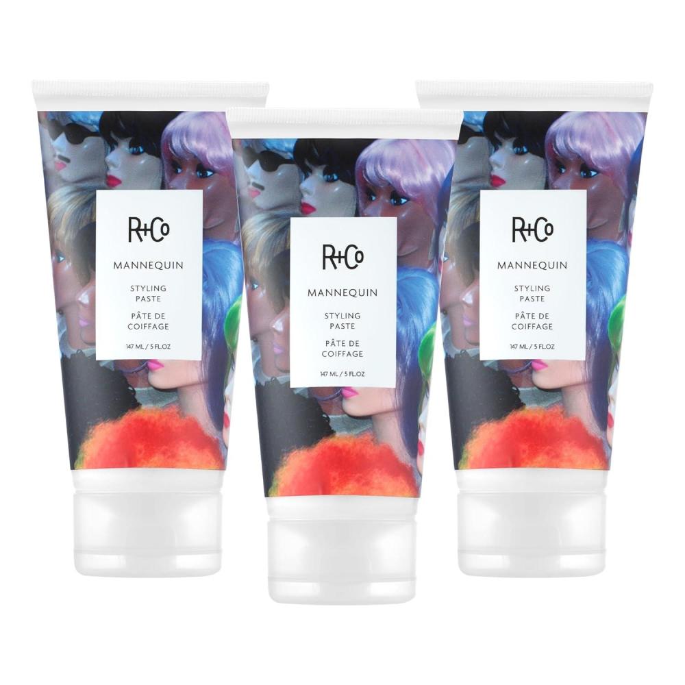 R+Co MANNEQUIN Styling Paste – Hair Styling Paste for Hold & Texture, Adds Definition & Control, All Hair Types(5 Fl Oz (Pack of 3))