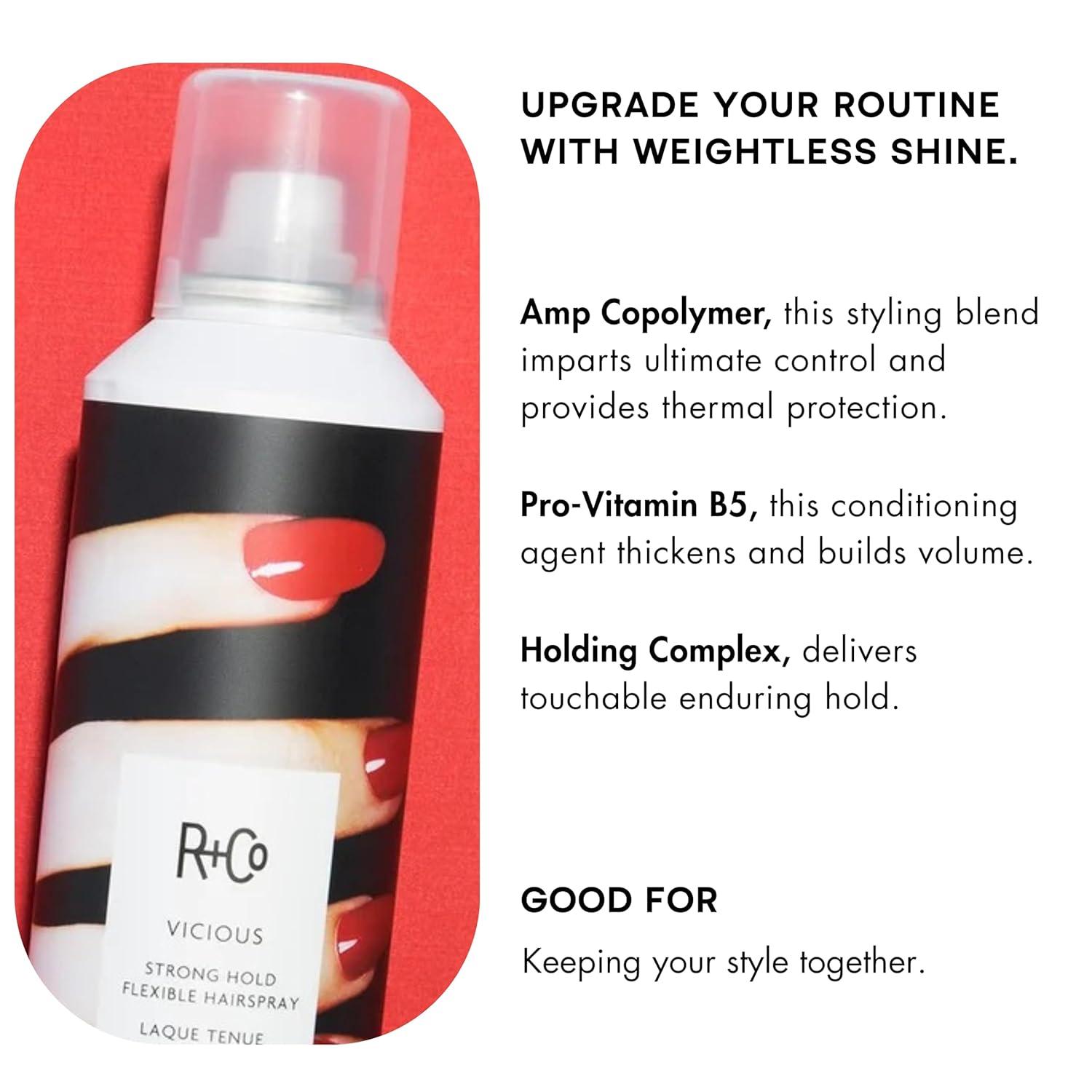 R+Co Vicious Strong Hold Flexible Hairspray