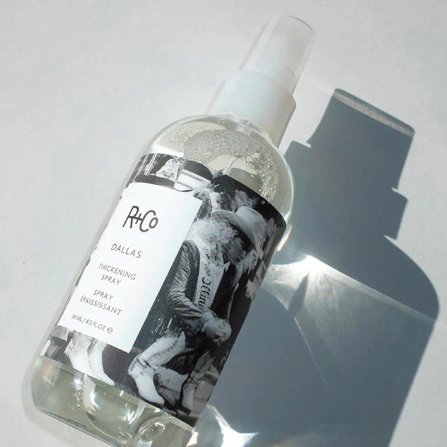 R+Co Dallas Hair Thickening Spray | Volumizing & Texturizing Spray for All Lengths | Adds Volume, Body & Shine | Perfect for Blowouts, Curling Irons & Roller Sets(5.1 Fl Oz (Pack of 2))