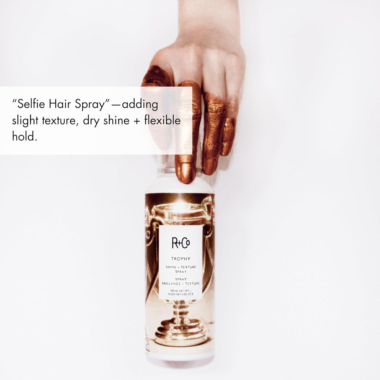 R+Co TROPHY Shine + Texture Spray – Hair Texturizing & Shine Spray, Adds Volume & Manageability, All Hair Types(6.0 Ounce (Pack of 1))