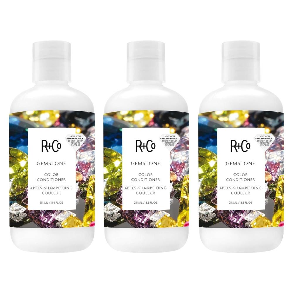 R+Co GEMSTONE Color Conditioner – Color-Enhancing & Protecting Conditioner, Hydrates & Strengthens, All Hair Types(8.5 Fl Oz (Pack of 3))
