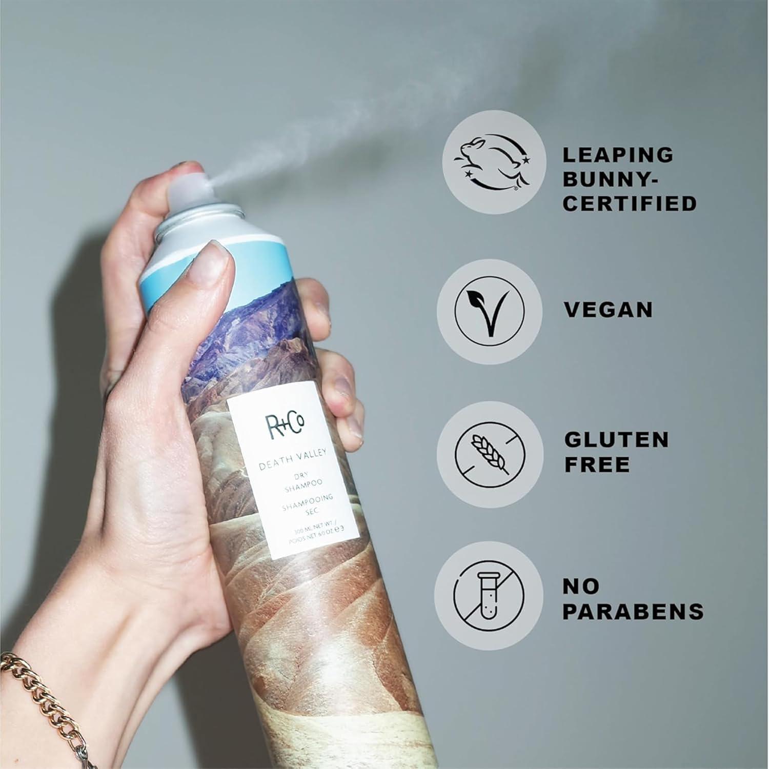 R+Co Death Valley Dry Shampoo For Women | Adds Volume & Body | Vegan, Gluten-Free & No Parabens |(6.0 Ounce + 1.6 Ounce (Pack of 2))