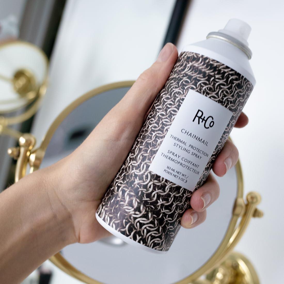 R+Co CHAINMAIL Thermal Protection Spray – Heat Protectant for Hair, Strengthens & Smooths, All Hair Types(5 Ounce (Pack of 1))