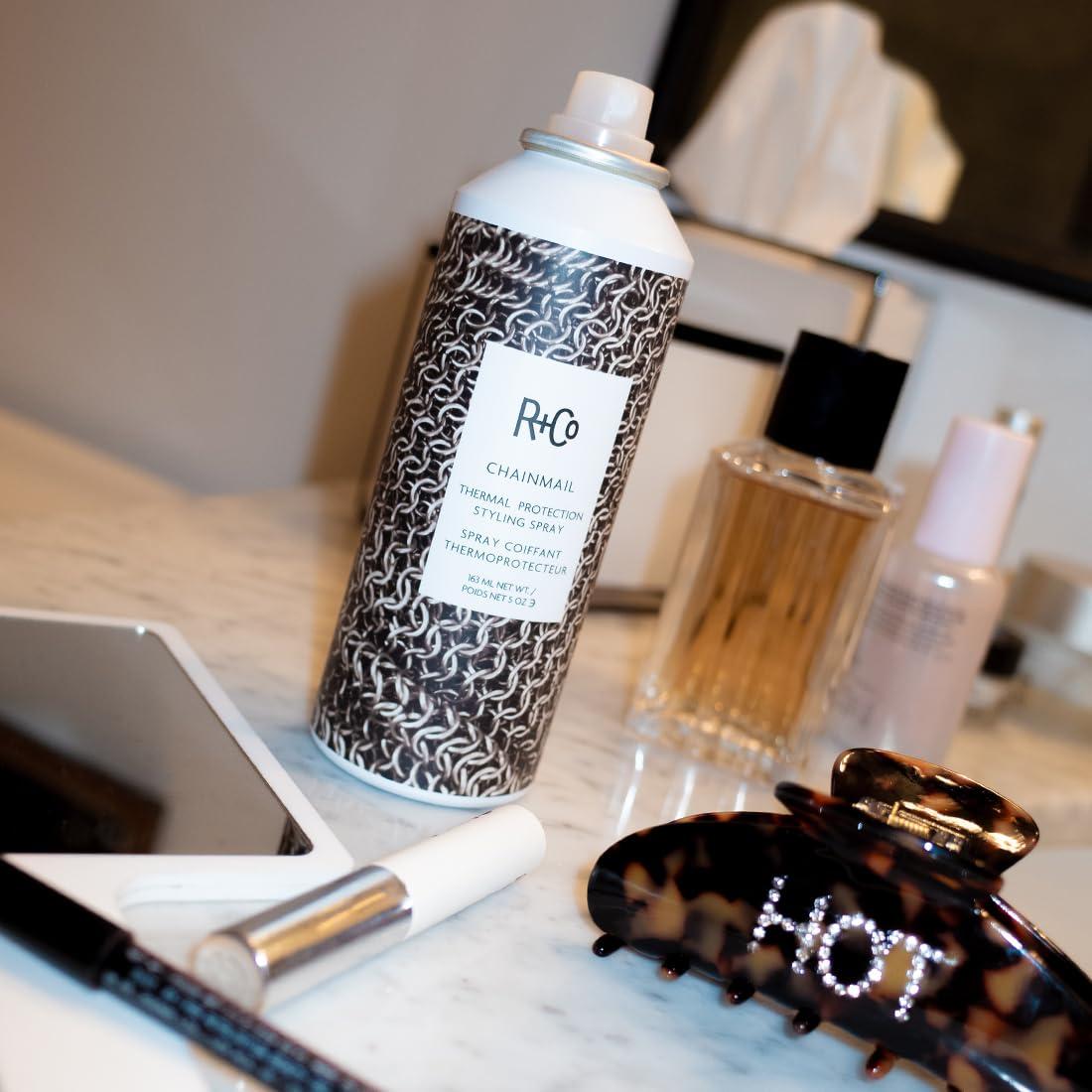 R+Co CHAINMAIL Thermal Protection Spray – Heat Protectant for Hair, Strengthens & Smooths, All Hair Types(5 Ounce (Pack of 1))